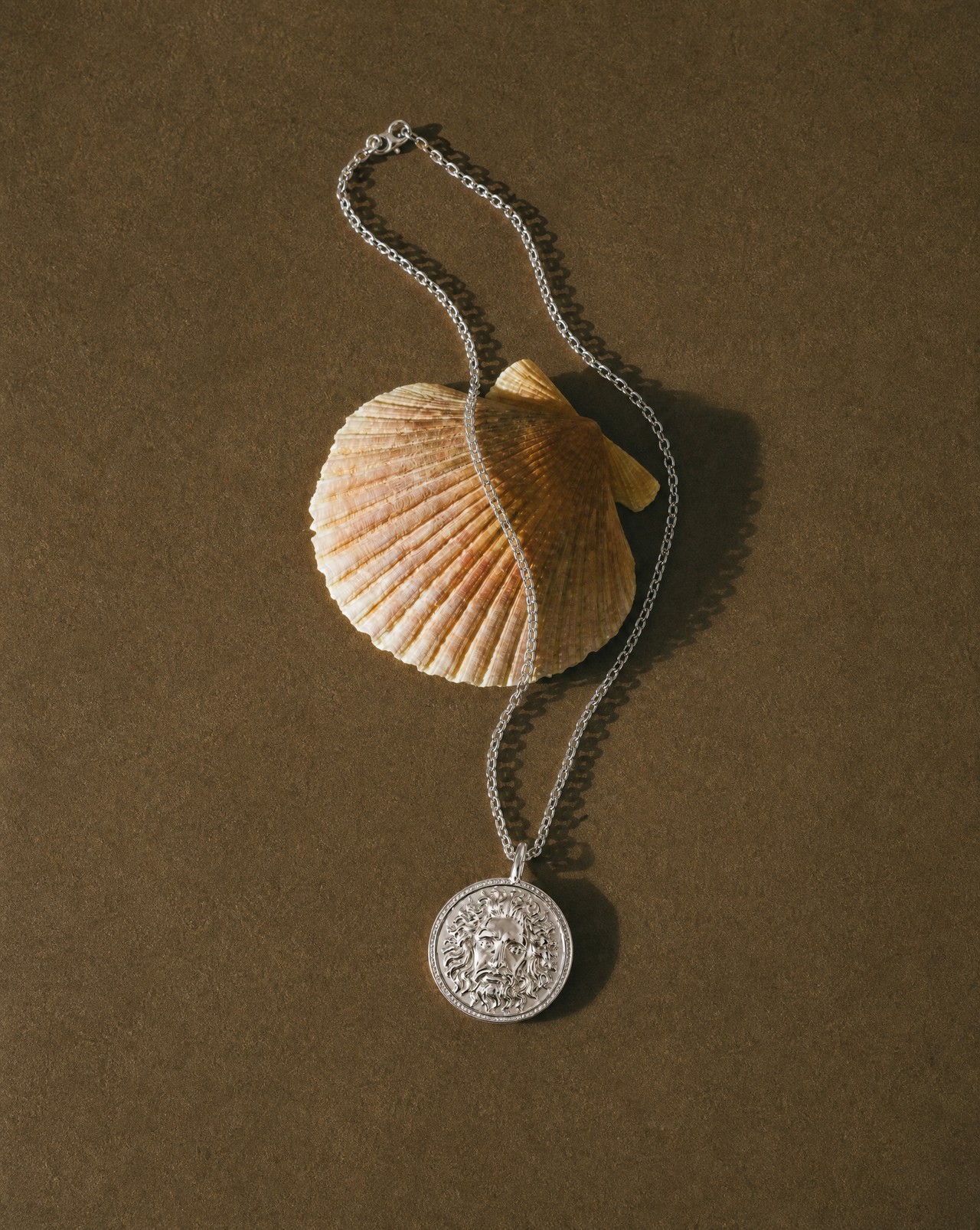 Ancient coin pendant Zeus