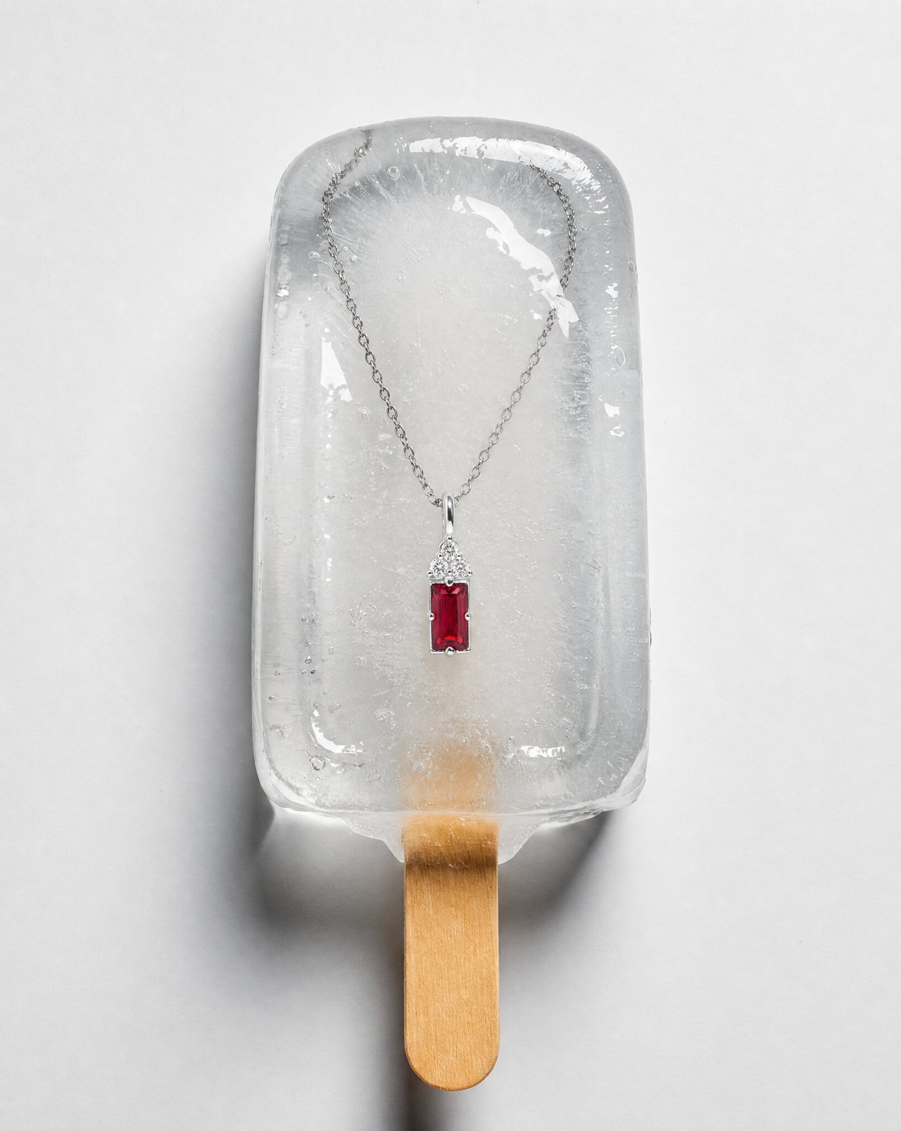 Cluster Pendant w/Malaya Garnet & white Zircon