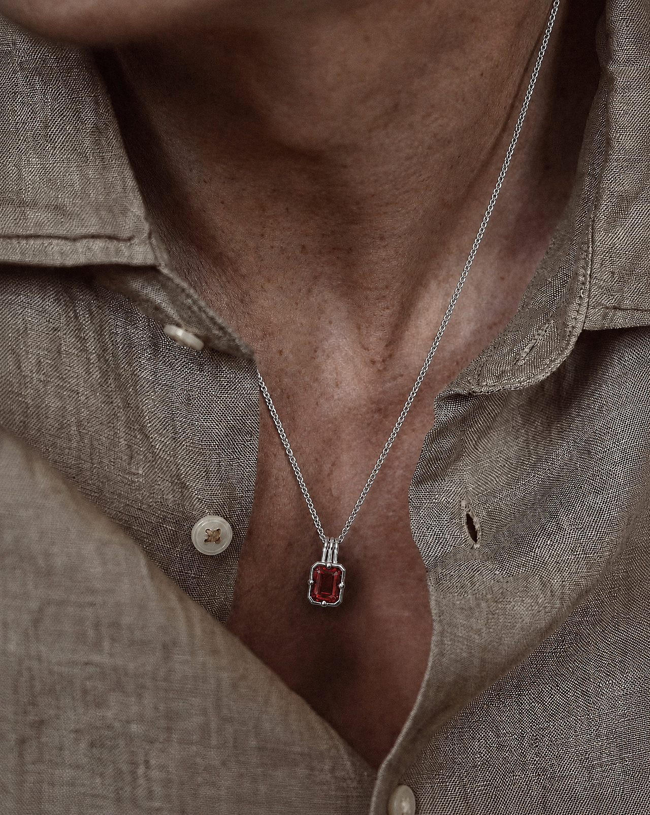 Pendant w/Malaya Garnet