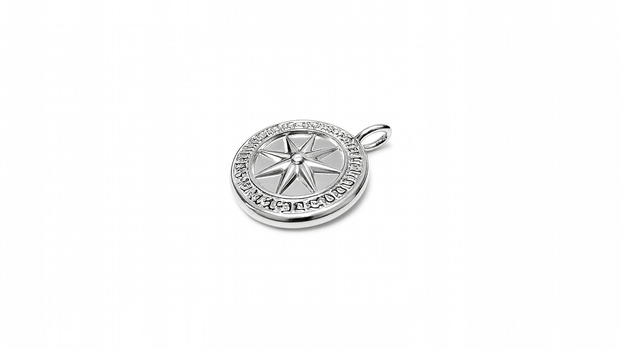 Ancient coin pendant Compass - view 2