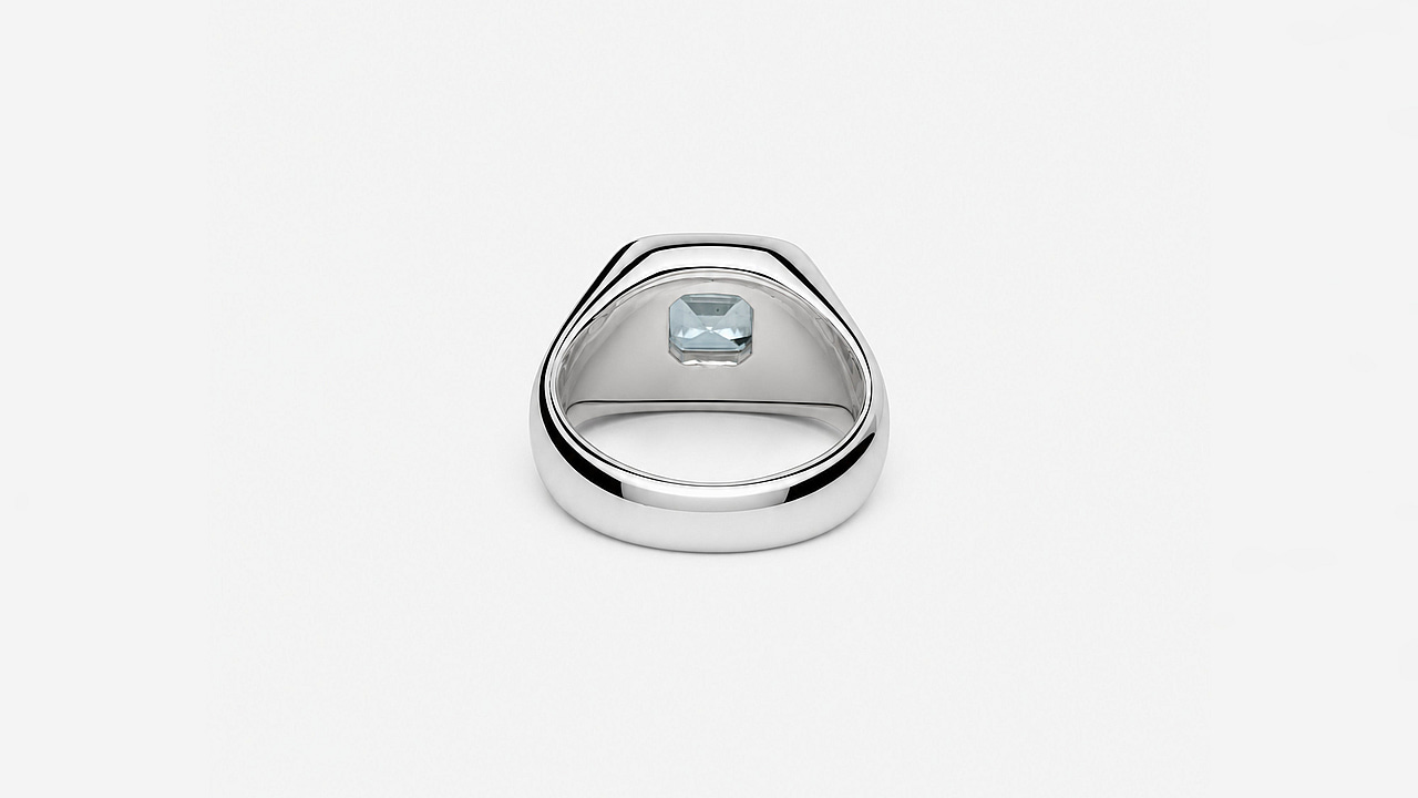 Signet Ring Aquamarine - view 3