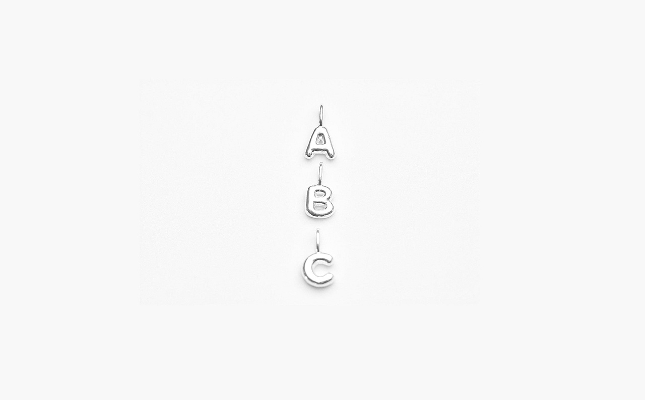 Letter charms A-Z size 12.7mm