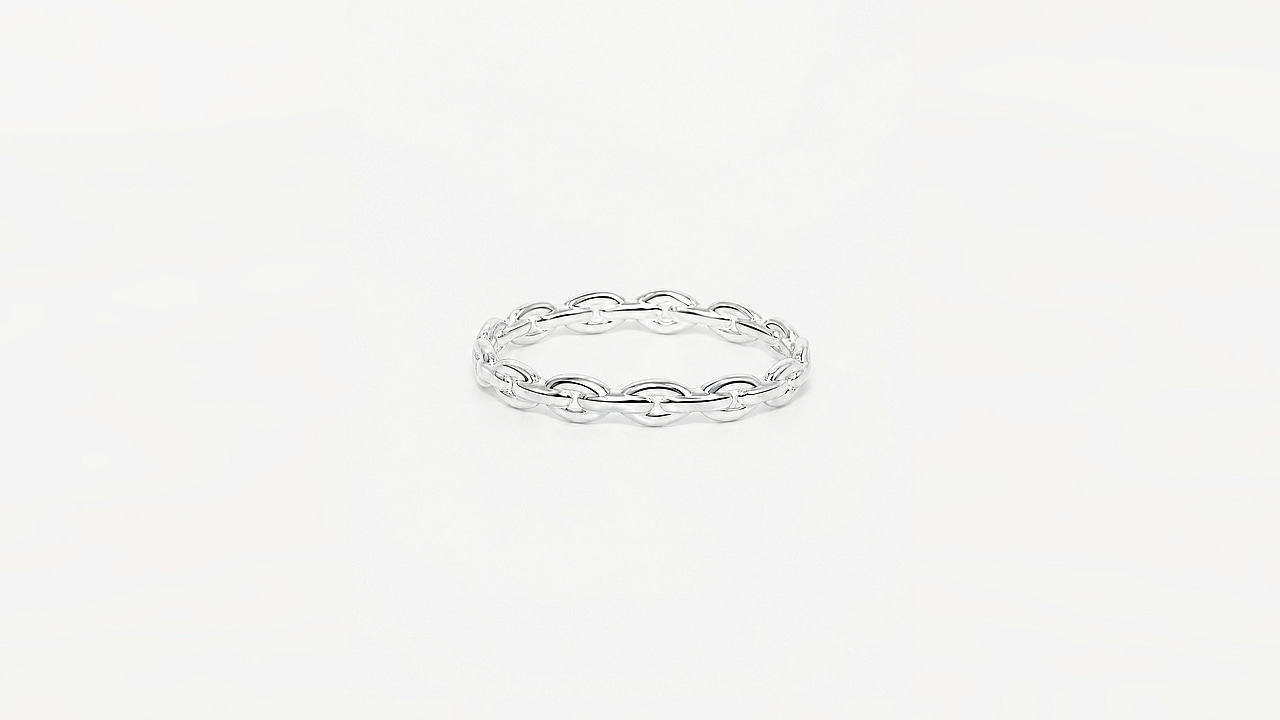Chain oval Ring thin