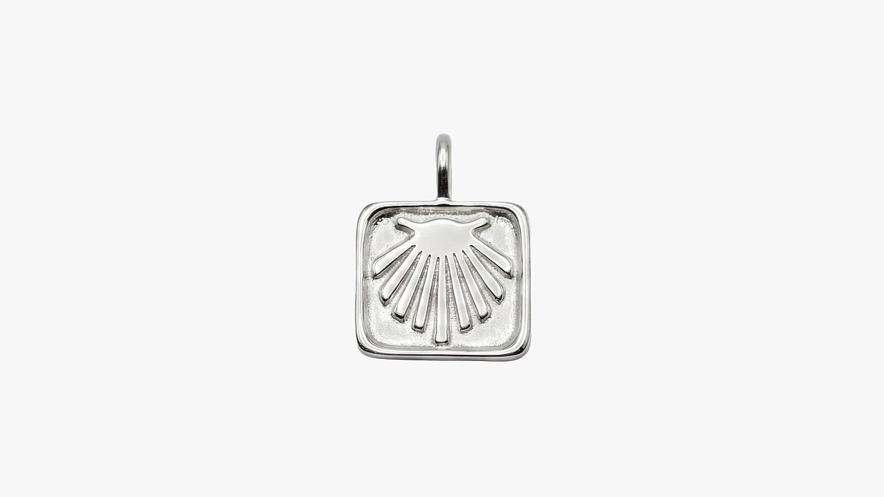 Camino de Santiago Charm square (10 x 9mm)