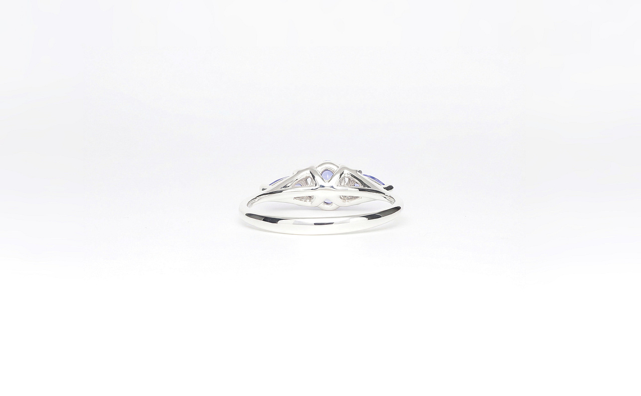 Trilogy Ring w/ Tanzanite - view 3
