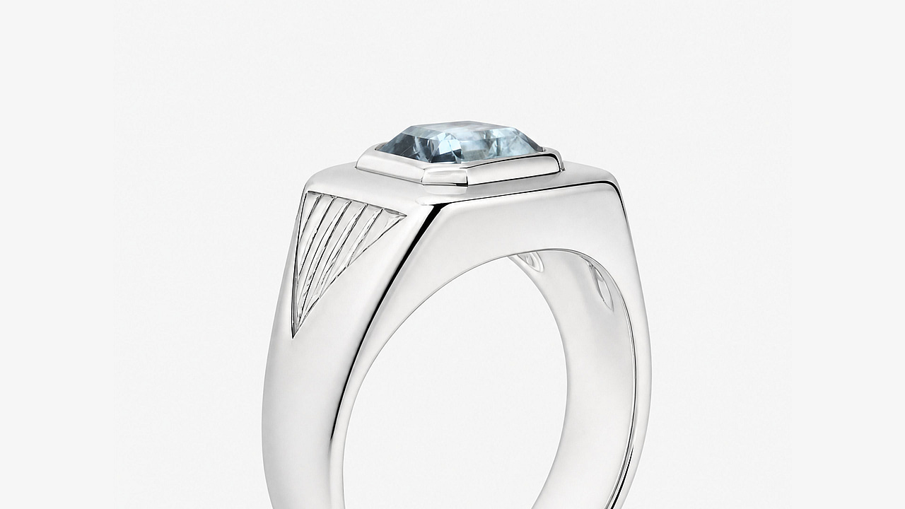 Signet Ring Aquamarine - view 2