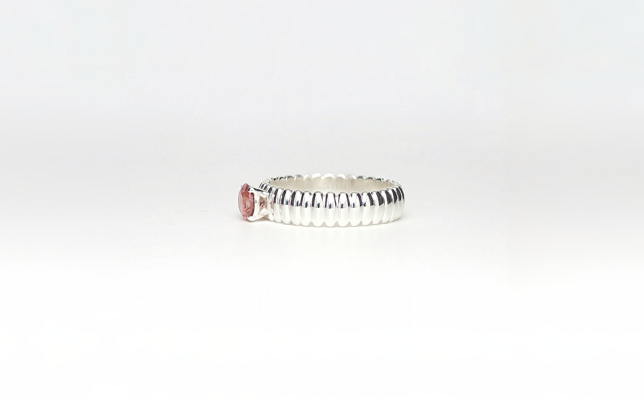 Elipse Ring w/ Grossular Garnet - view 2