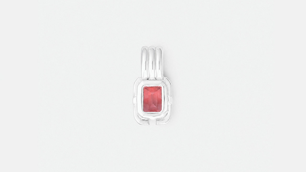 Pendant w/Malaya Garnet - view 2