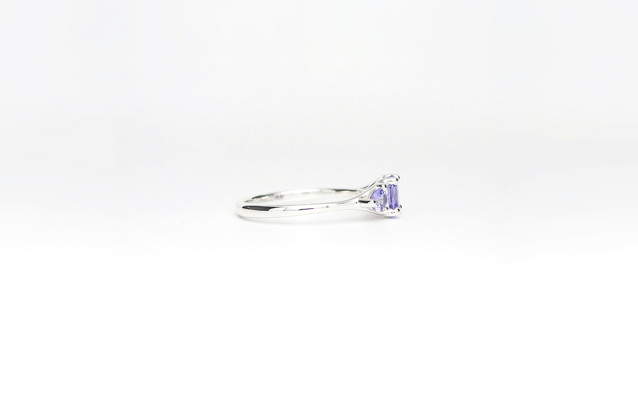 Trilogy Ring w/ Tanzanite - view 2