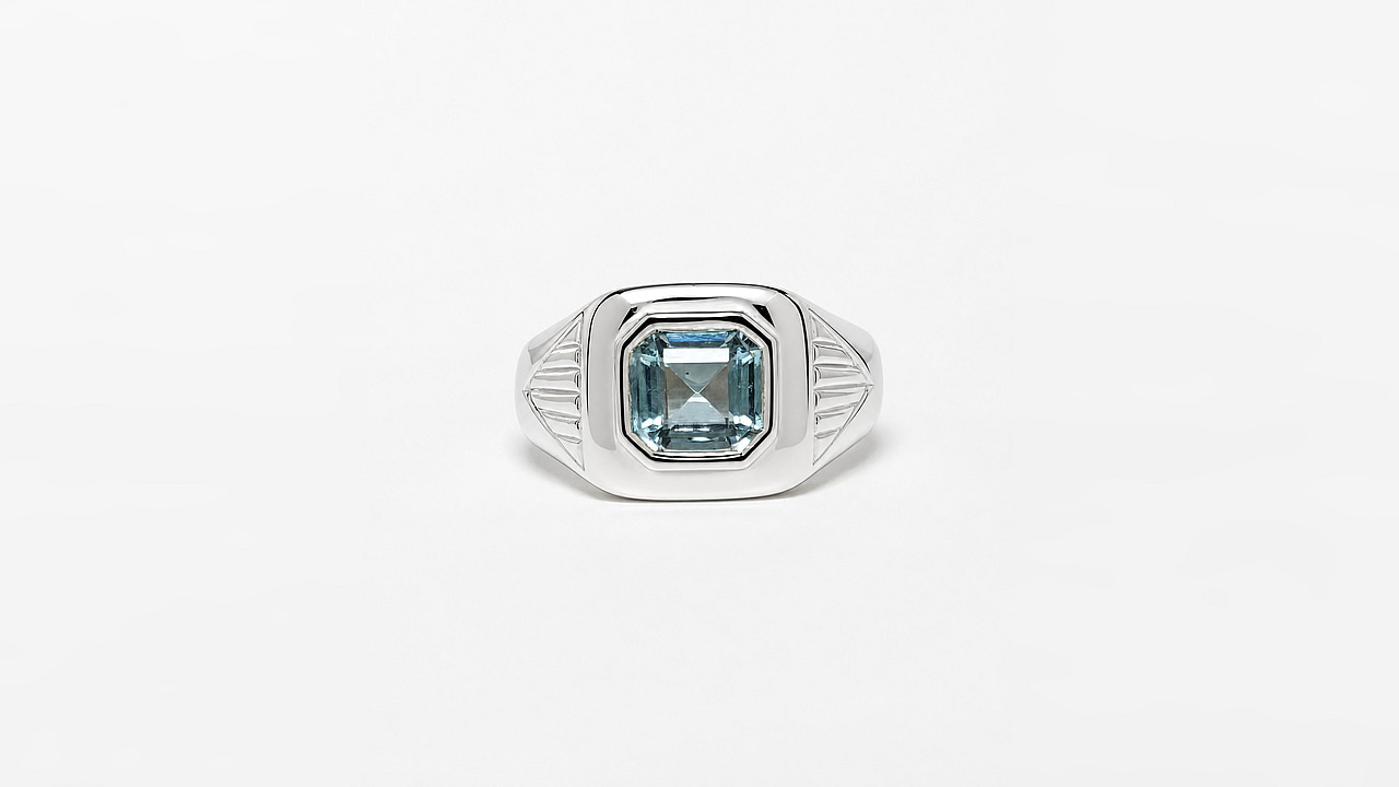 Signet Ring Aquamarine