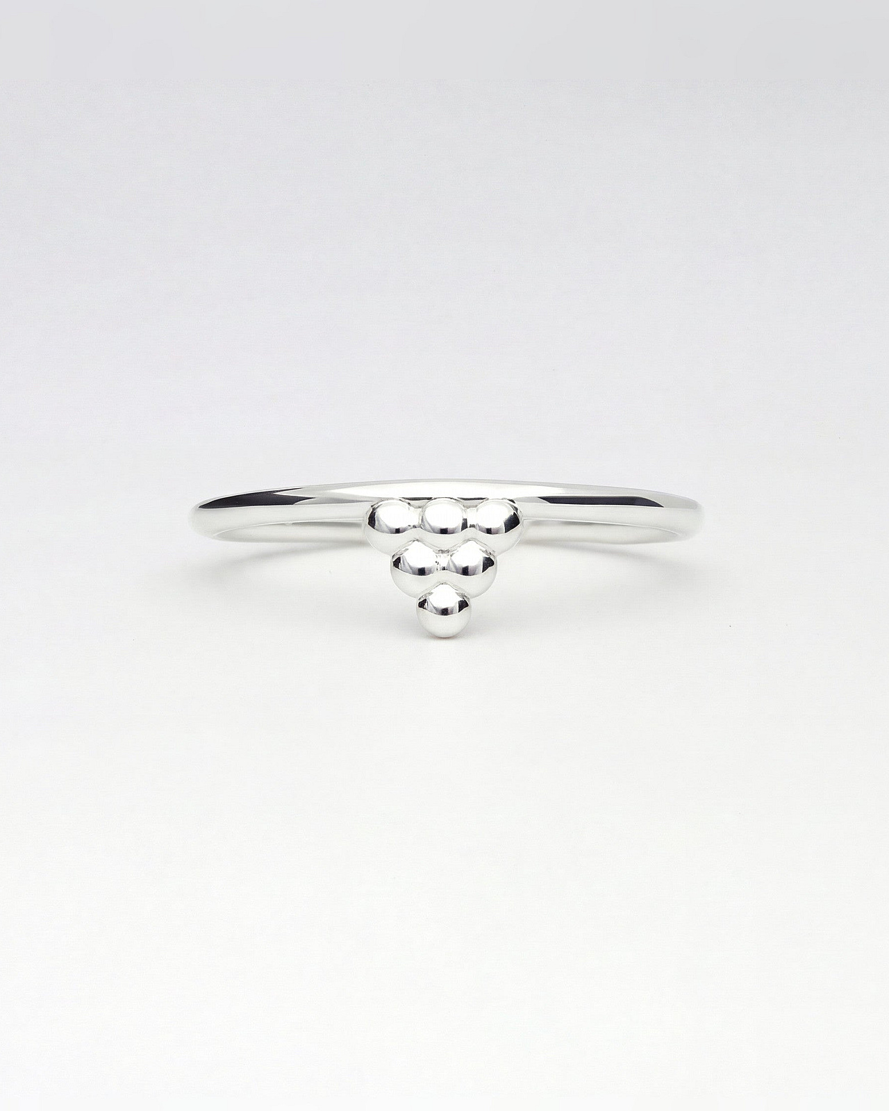 Dot-Triangle Boho Silberring