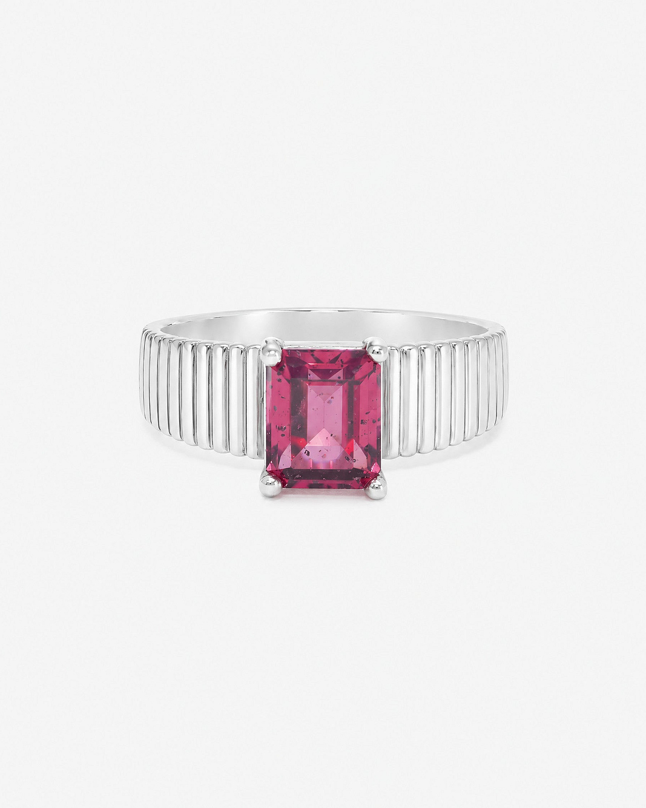 Ripple Ring medium mit Malaya-Granat