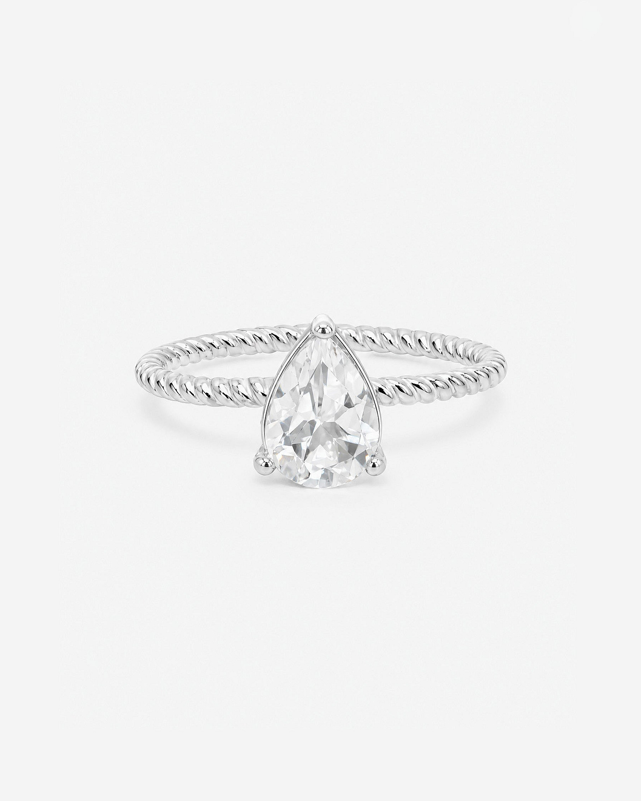 Tensor Ring thin mit weissem Topas