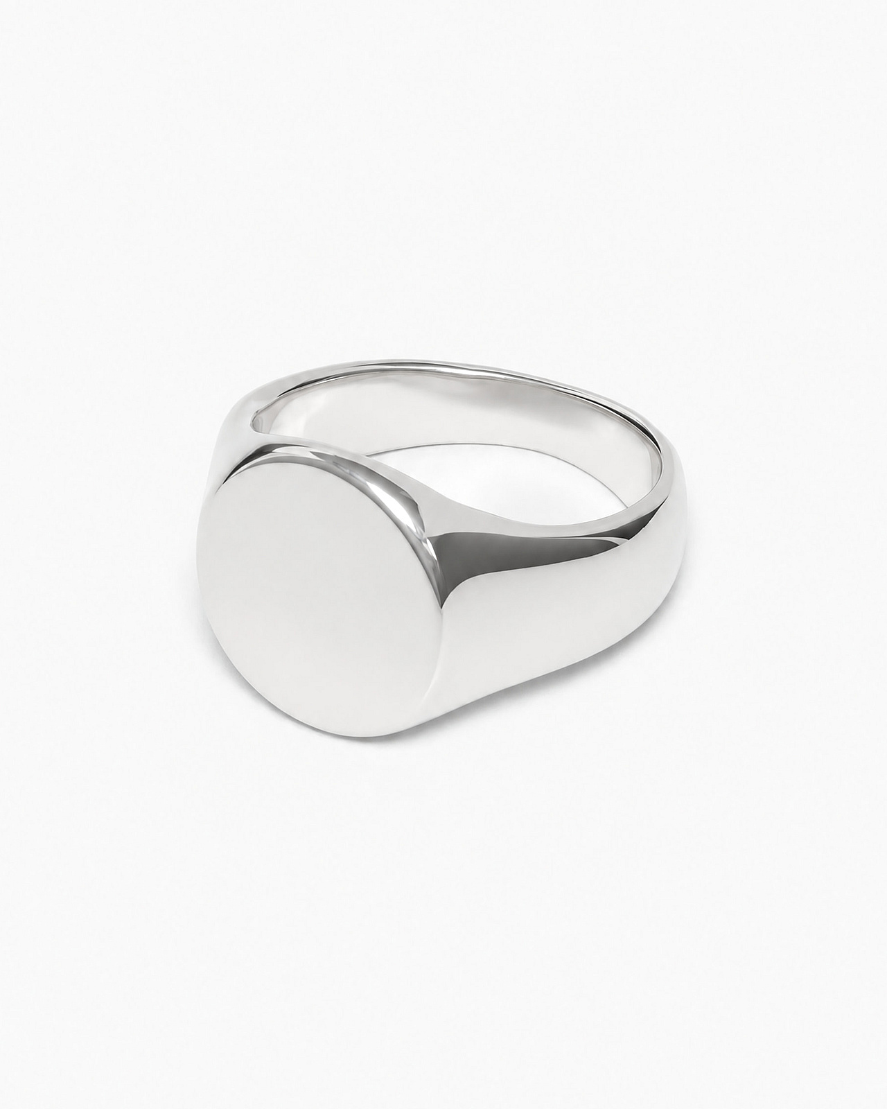 Signet ring Silber round medium