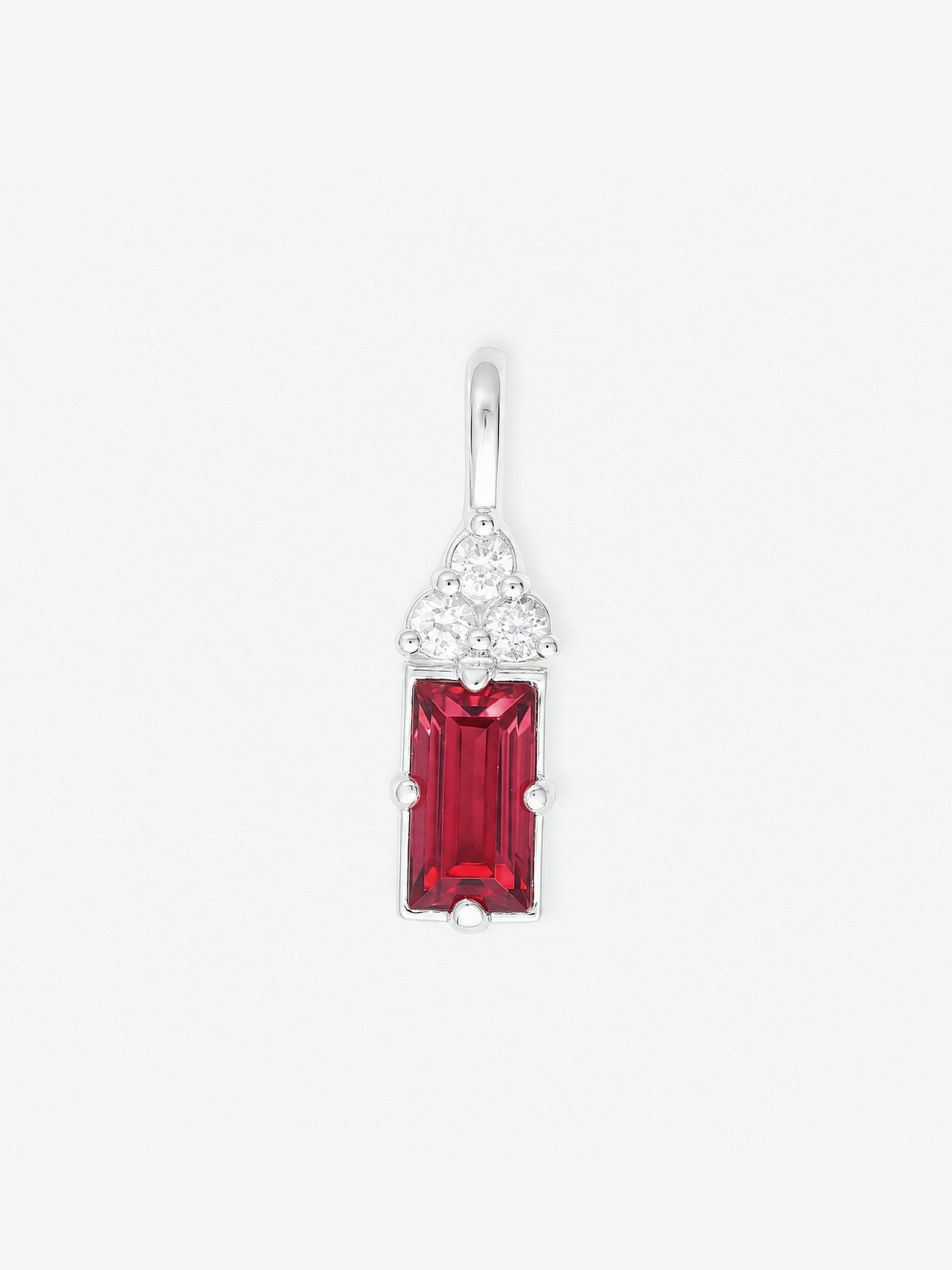 Cluster Pendant w/Malaya Garnet & white Zircon
